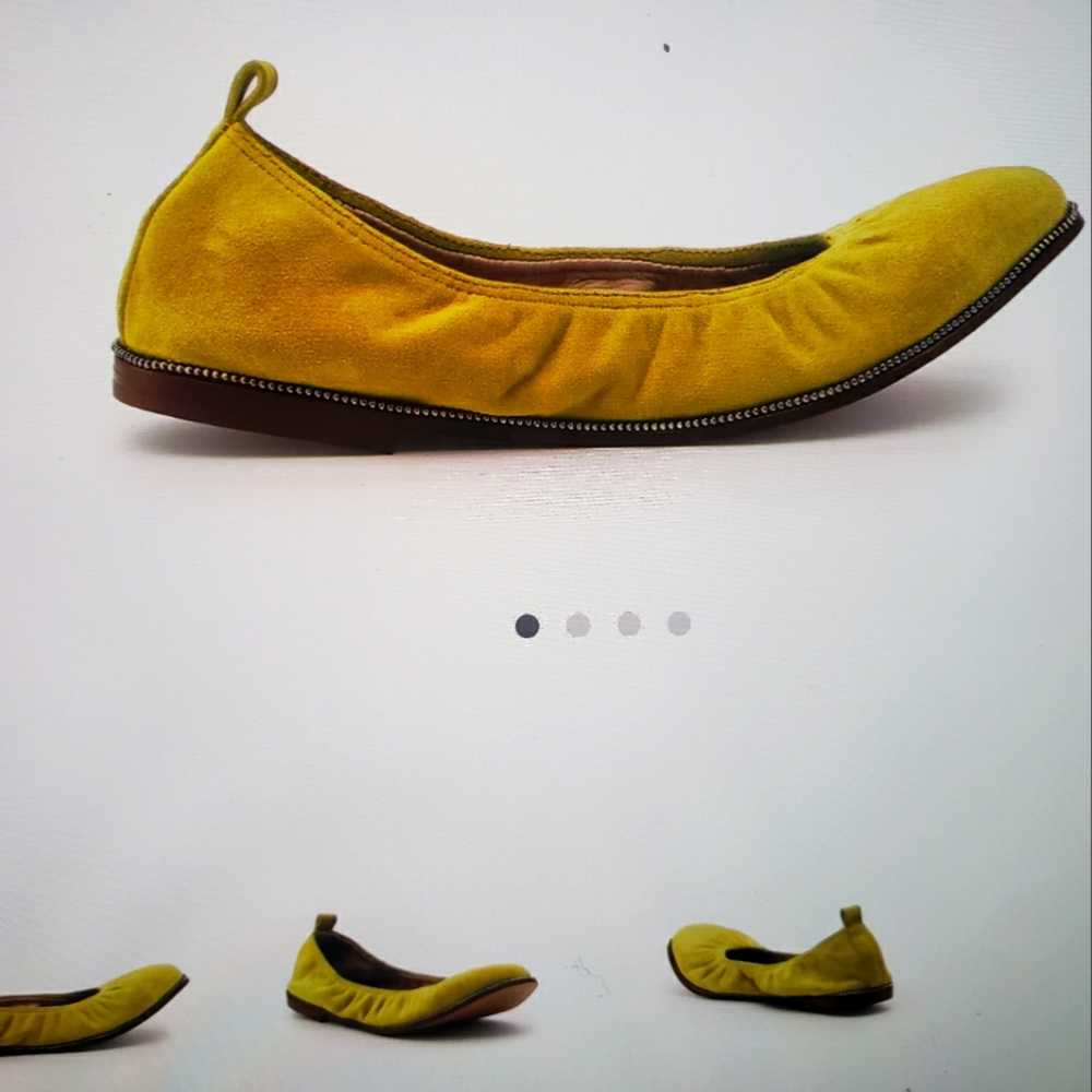 BOTKIER size 7.5 flat shoes yellow/pineapple. New w/tags/box